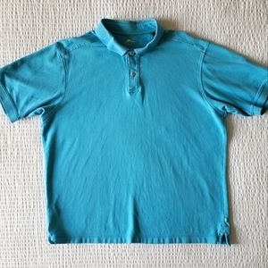 TOMMY BAHAMA Men's Polo Shirt (L) Turquoise
